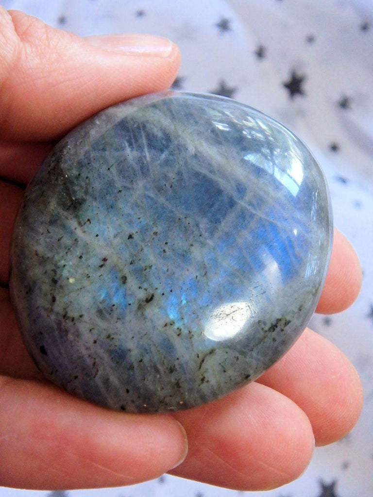Blue Labradorite Polished Palm Stone 3 - Earth Family Crystals