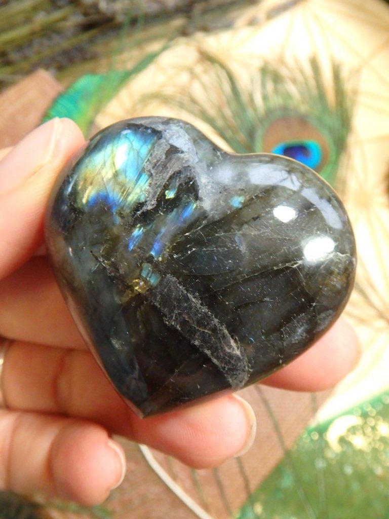 Adorable Mini  Labradorite Heart Carving 1 - Earth Family Crystals