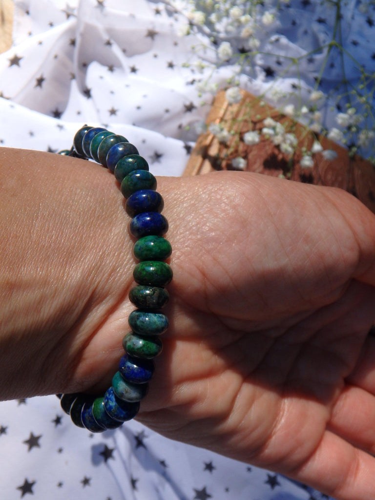 Malachite & Lapis Lazuli Adjustable Bead Bracelet - Earth Family Crystals