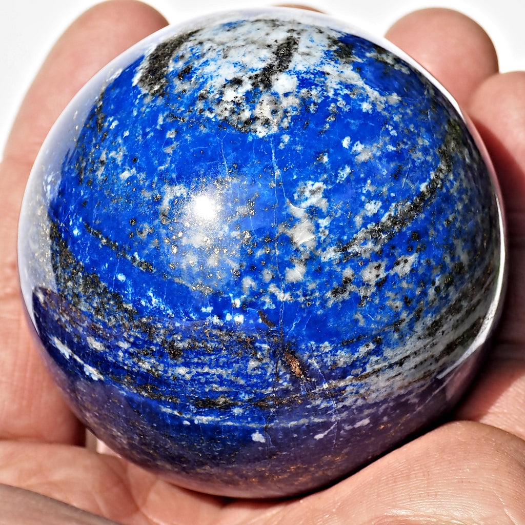 Incredible High Quality Large Cobalt Blue Lapis Lazuli Sphere - Earth Family Crystals