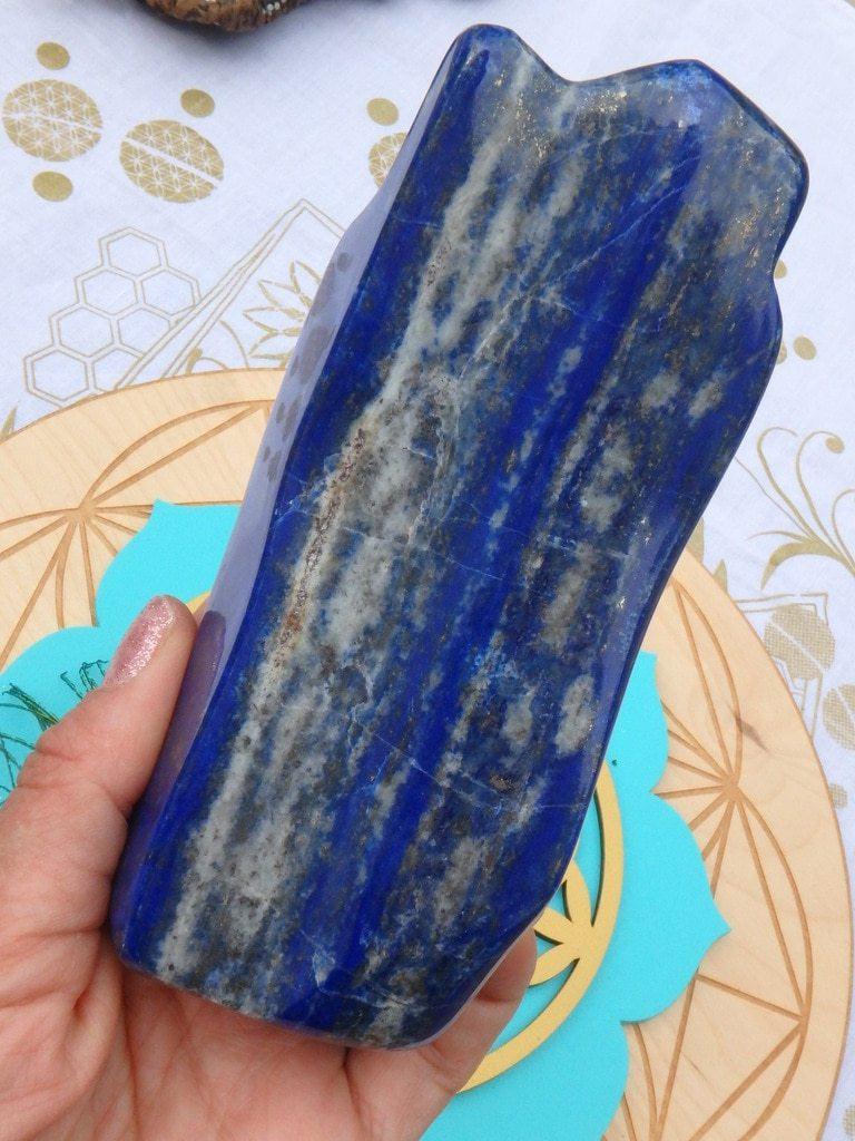 AA Grade Tall Deep Blue Lapis Lazuli Display Specimen - Earth Family Crystals