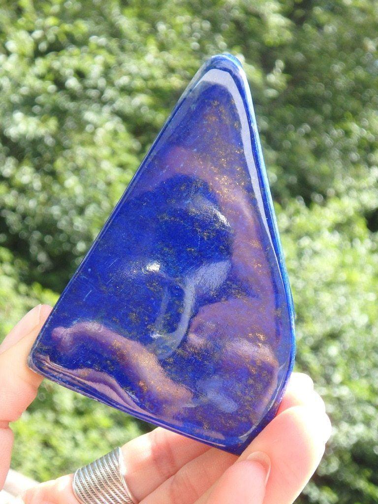 AA Grade~ Dark Celestial Blue & Pyrite Flecks Lapis Lazuli Standing Specimen - Earth Family Crystals