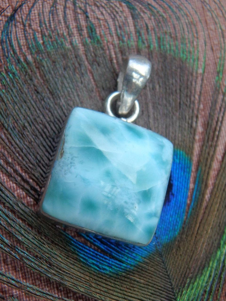 Larimar Blue Dream  Pendant in Sterling Silver (Includes Silver Chain) - Earth Family Crystals