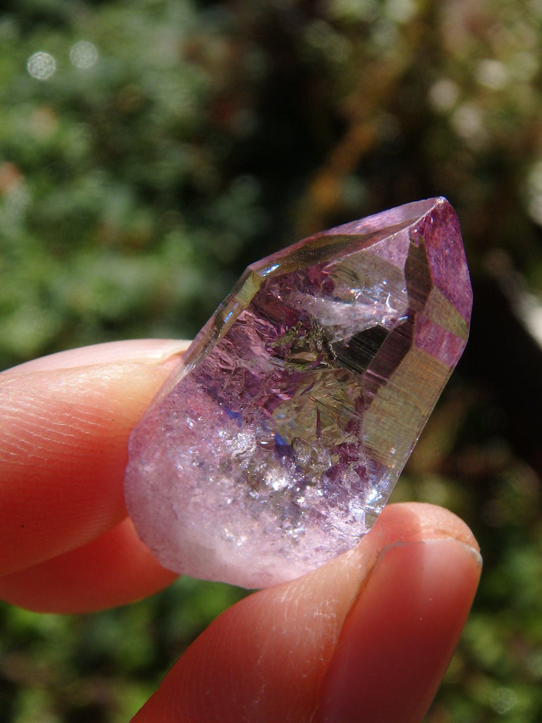 Adorable Dainty Rose Aura Colombian Lemurian Quartz Point 4 - Earth Family Crystals