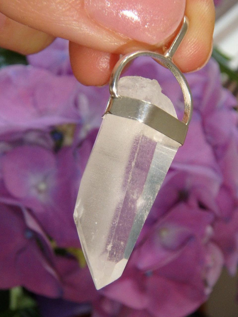 Fabulous Raw & Unpolished Lemurian Seed Quartz Pendant in Sterling Silver (Includes Silver Chain) - Earth Family Crystals