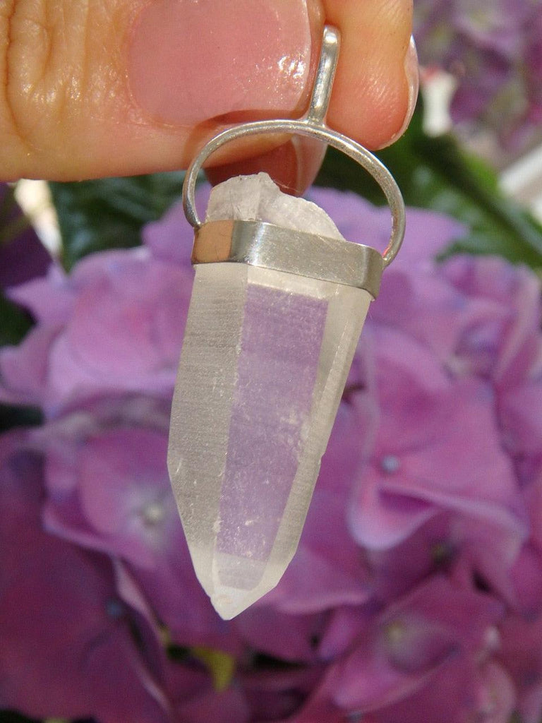 Fabulous Raw & Unpolished Lemurian Seed Quartz Pendant in Sterling Silver (Includes Silver Chain) - Earth Family Crystals