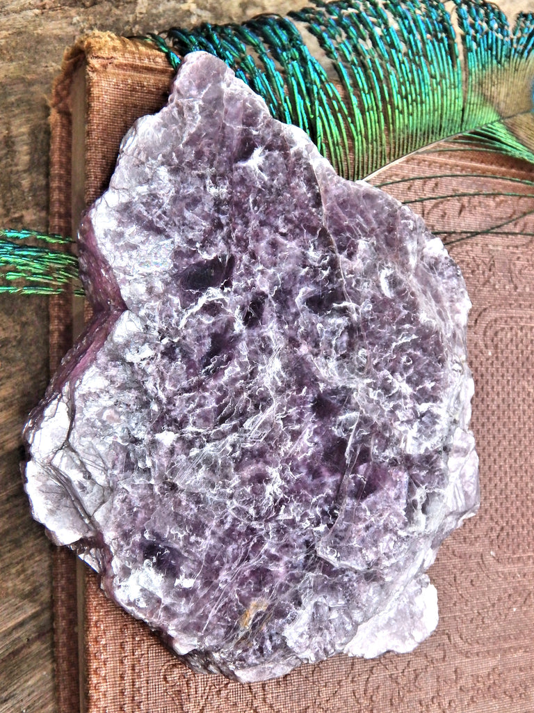Gorgeous Shine Lilac Lepidolite Flat Specimen Ideal for Body Layouts1 - Earth Family Crystals