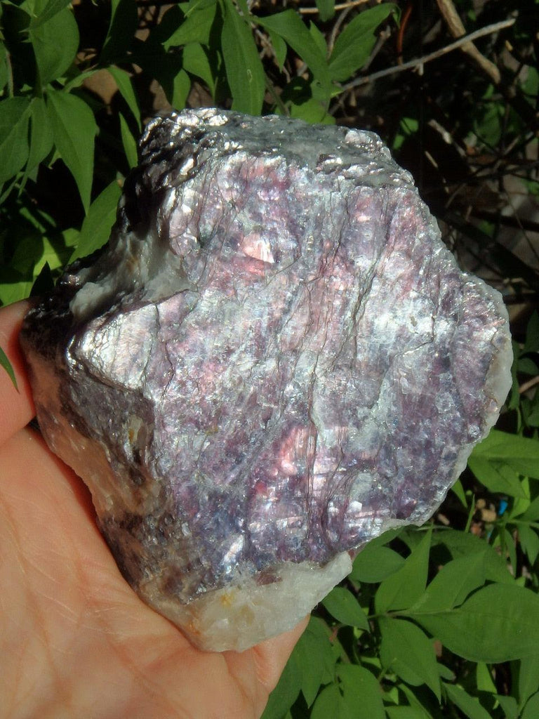 Large & Chunky Shiny Lilac Lepidolite Specimen From Brazil - Earth Family Crystals