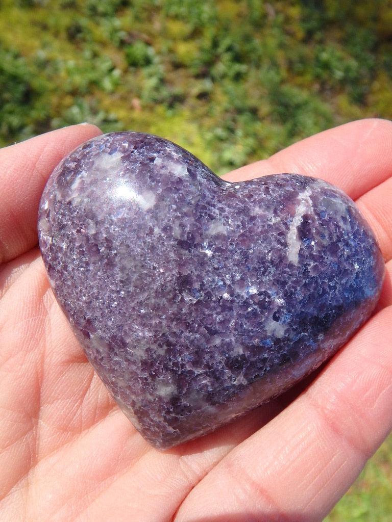Lovely Lilac Lepidolite Polished Heart Carving - Earth Family Crystals