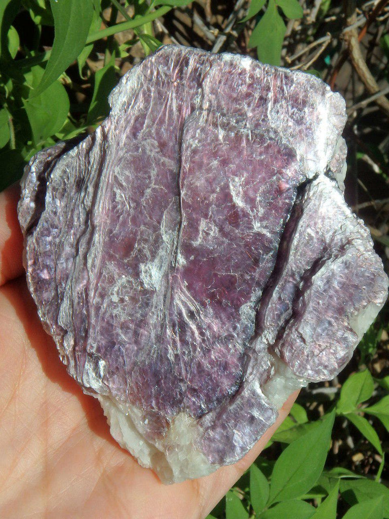 Large & Chunky Shiny Lilac Lepidolite Specimen From Brazil - Earth Family Crystals