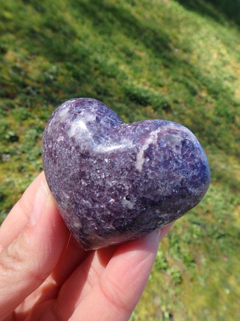 Lovely Lilac Lepidolite Polished Heart Carving - Earth Family Crystals
