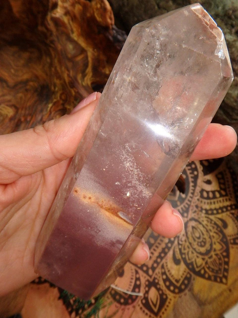 Long & Luscious Polished Lithium Quartz Standing Tower - Earth Family Crystals