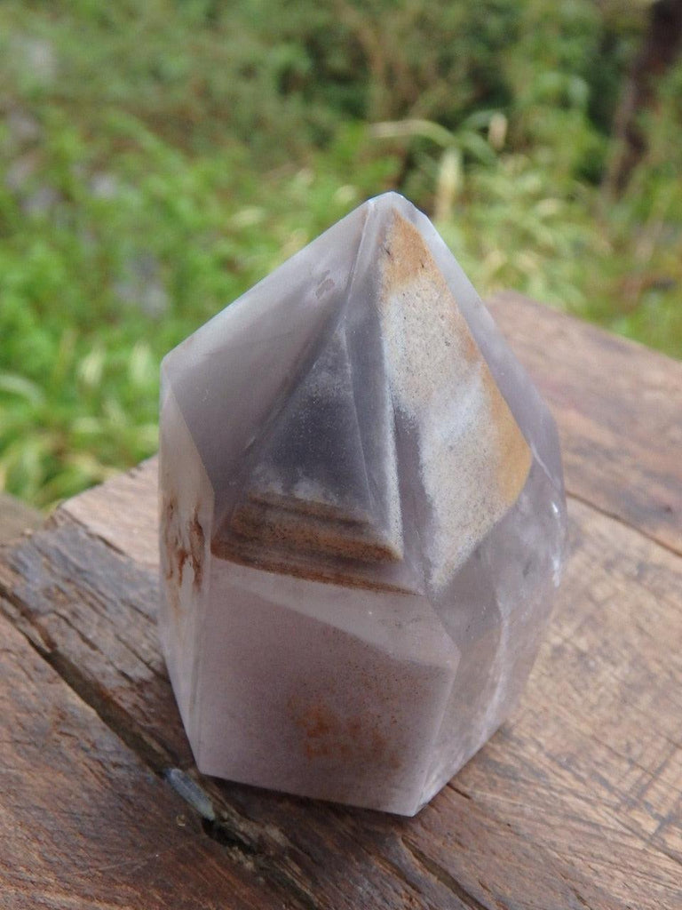 Unique Partially Polished Lithium Quartz Generator From Brazil - Earth Family Crystals