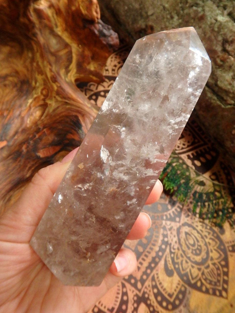 Long & Luscious Polished Lithium Quartz Standing Tower - Earth Family Crystals