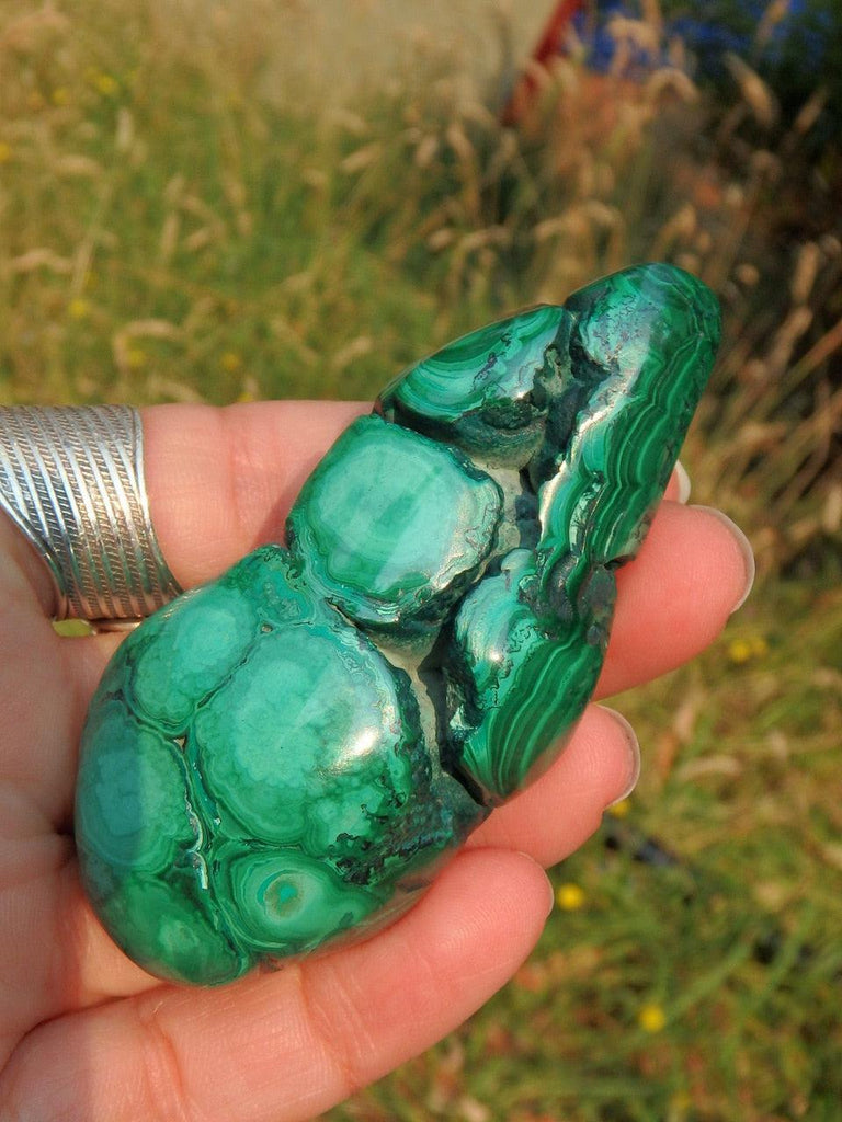 Green Contrast & Caves Malachite Specimen - Earth Family Crystals