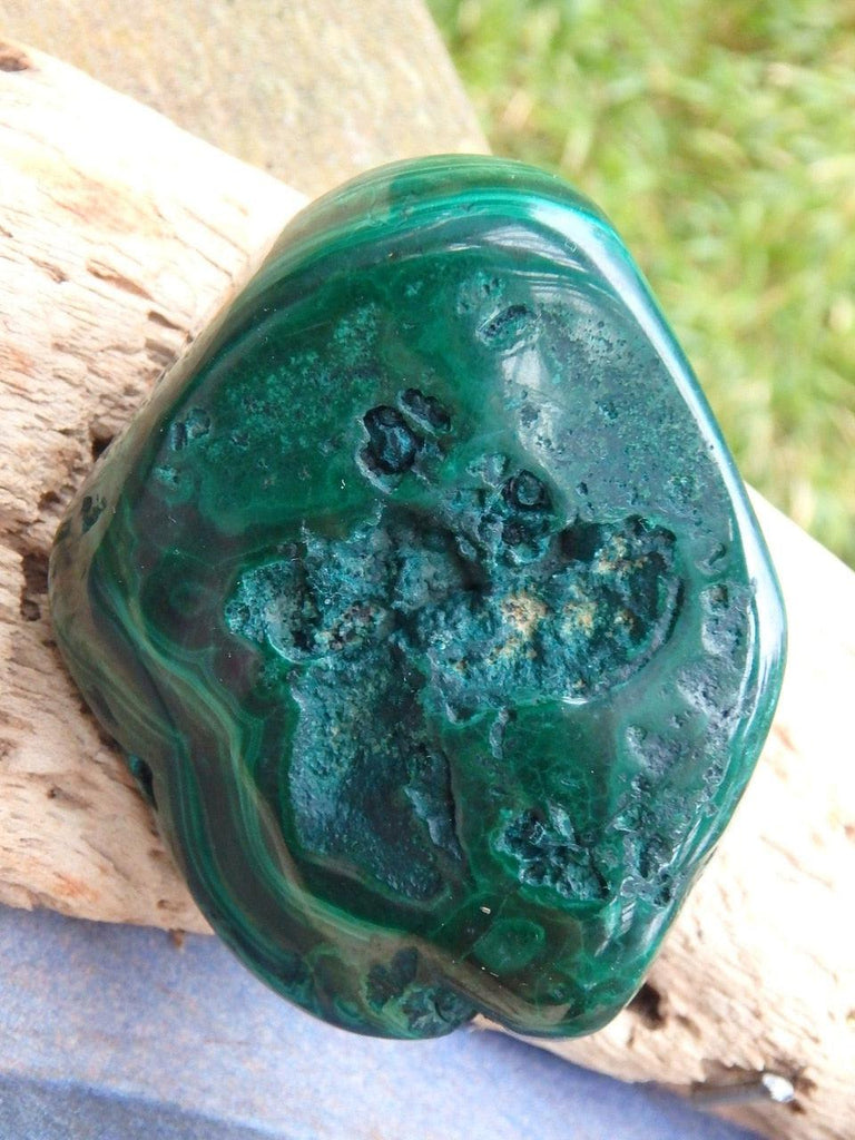 Gorgeous Bulls Eye Patterns Malachite Specimen With Caves - Earth Family Crystals
