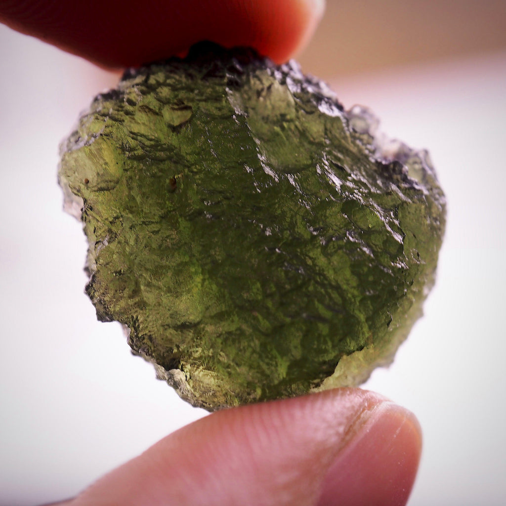 High Grade Genuine Moldavite Free Form Collectors Specimen From Czech Republic #2 - Earth Family Crystals