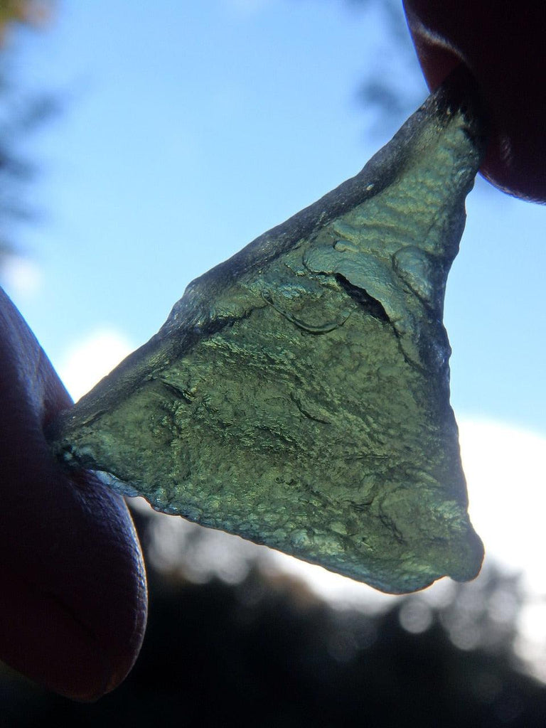 Gorgeous Natural Green Genuine Moldavite Specimen 2 - Earth Family Crystals