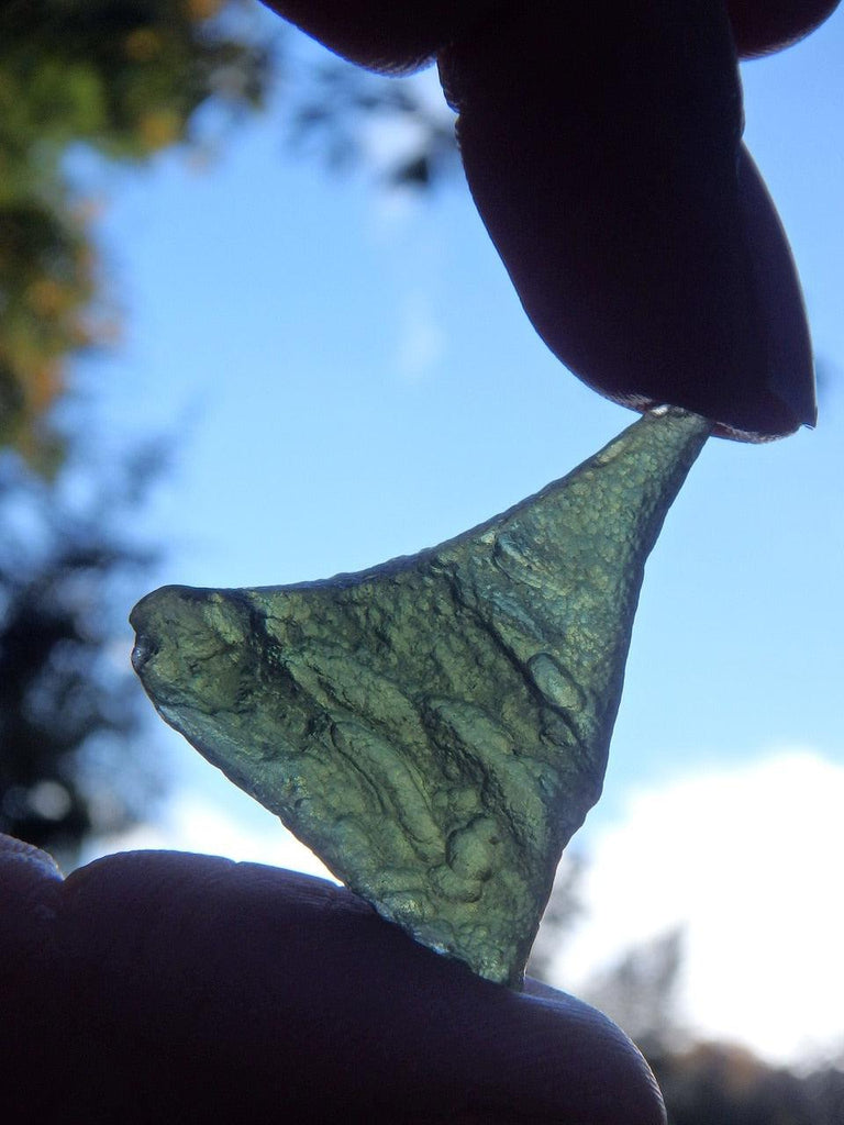 Gorgeous Natural Green Genuine Moldavite Specimen 2 - Earth Family Crystals