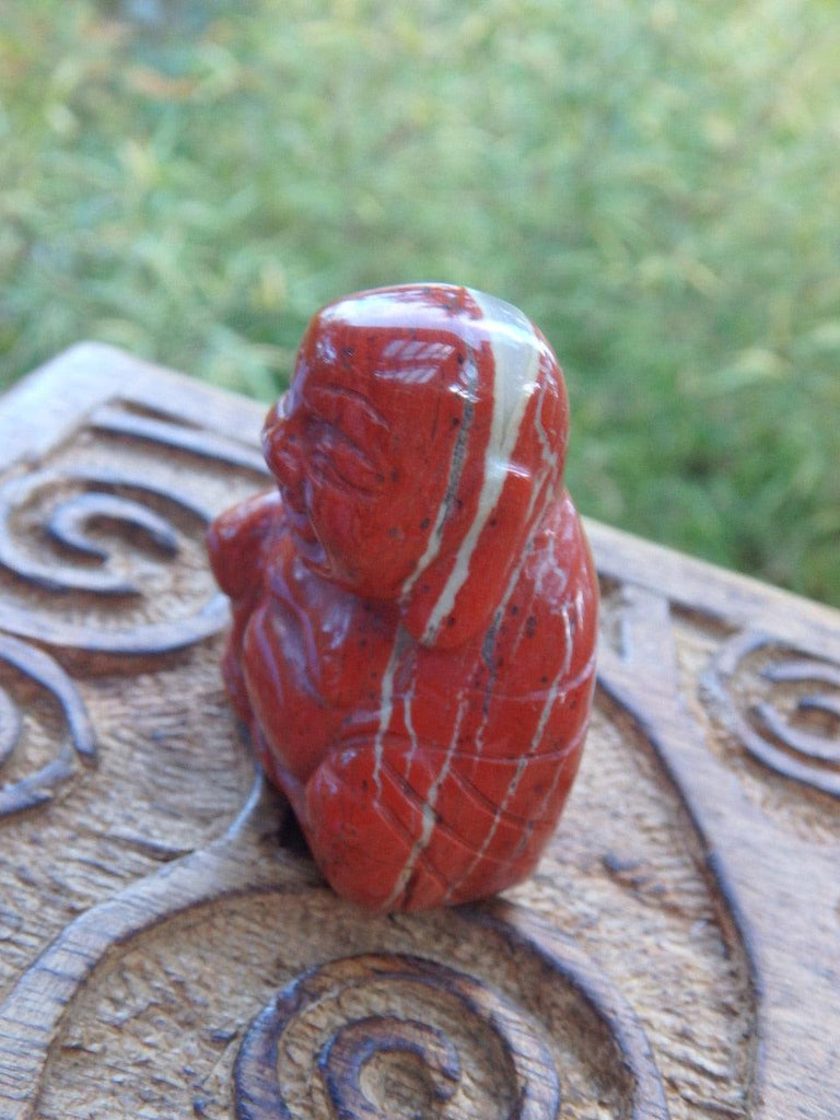 Mookaite Jasper Small Laughing Buddha Carving - Earth Family Crystals