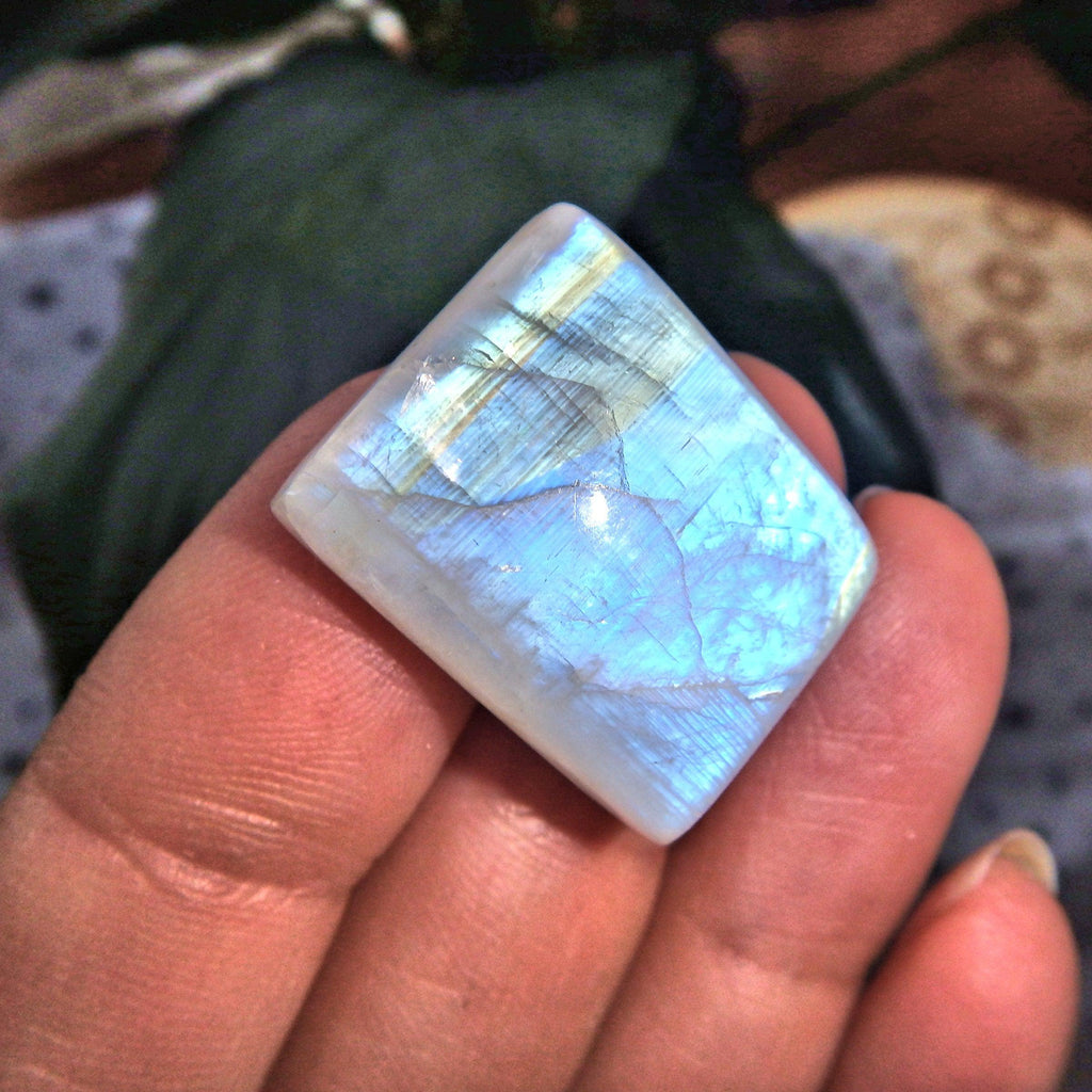 Lovely Colors Rainbow Moonstone Cabochon-Ideal for Crafting - Earth Family Crystals