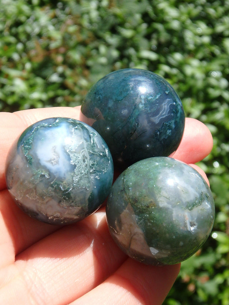 RESERVED For HESTELLE.B~ Moss Agate Small Meditative Sphere Carving~Perfect for Your  Pocket! - Earth Family Crystals