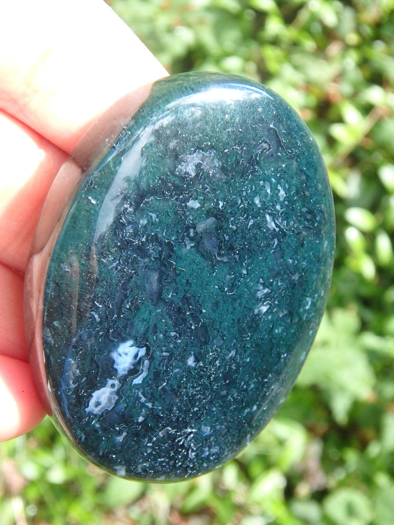 Moss Agate Worry Stone Perfect for Your Pocket 2 - Earth Family Crystals