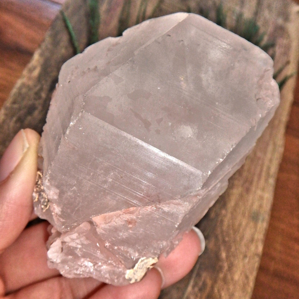 Perfect Natural Tip White & Pink Nirvana Ice Quartz Point With Record Keepers From The Himalayas - Earth Family Crystals