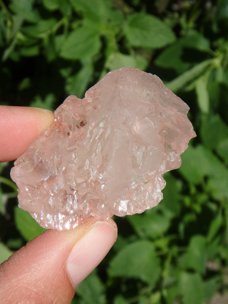 Brilliant Pink Nirvana Ice Quartz Natural Pocket Stone - Earth Family Crystals