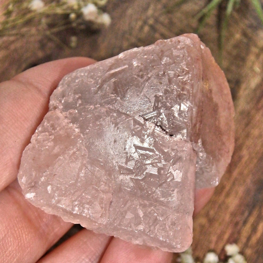 Multiple Record Keepers Pink Nirvana Ice Quartz Hand Held Specimen - Earth Family Crystals