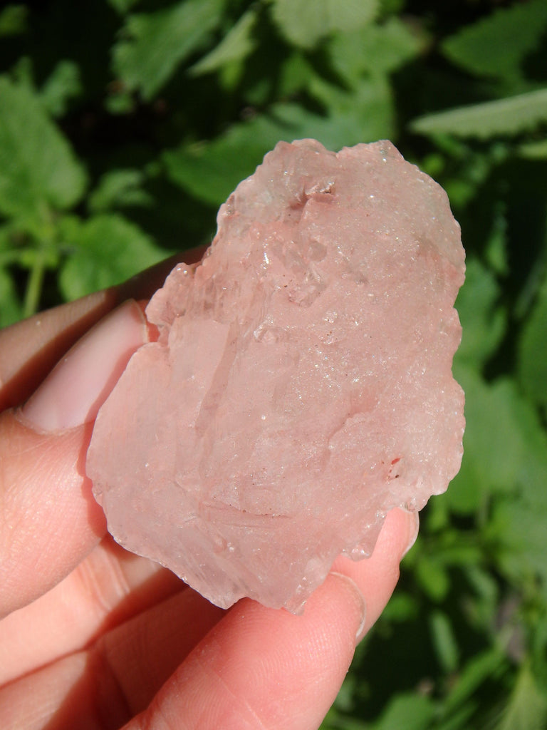 Brilliant Pink Nirvana Ice Quartz Natural Pocket Stone - Earth Family Crystals