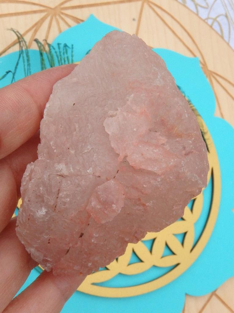 Lovely Large Himalayan Pink Nirvana Ice Quartz Specimen - Earth Family Crystals