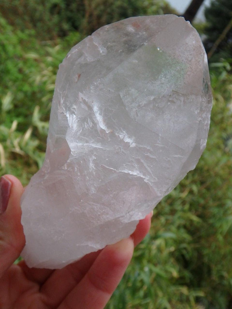 Incredible Large Nirvana Ice Quartz With Clear Point & Self Healing From The Himalayas - Earth Family Crystals