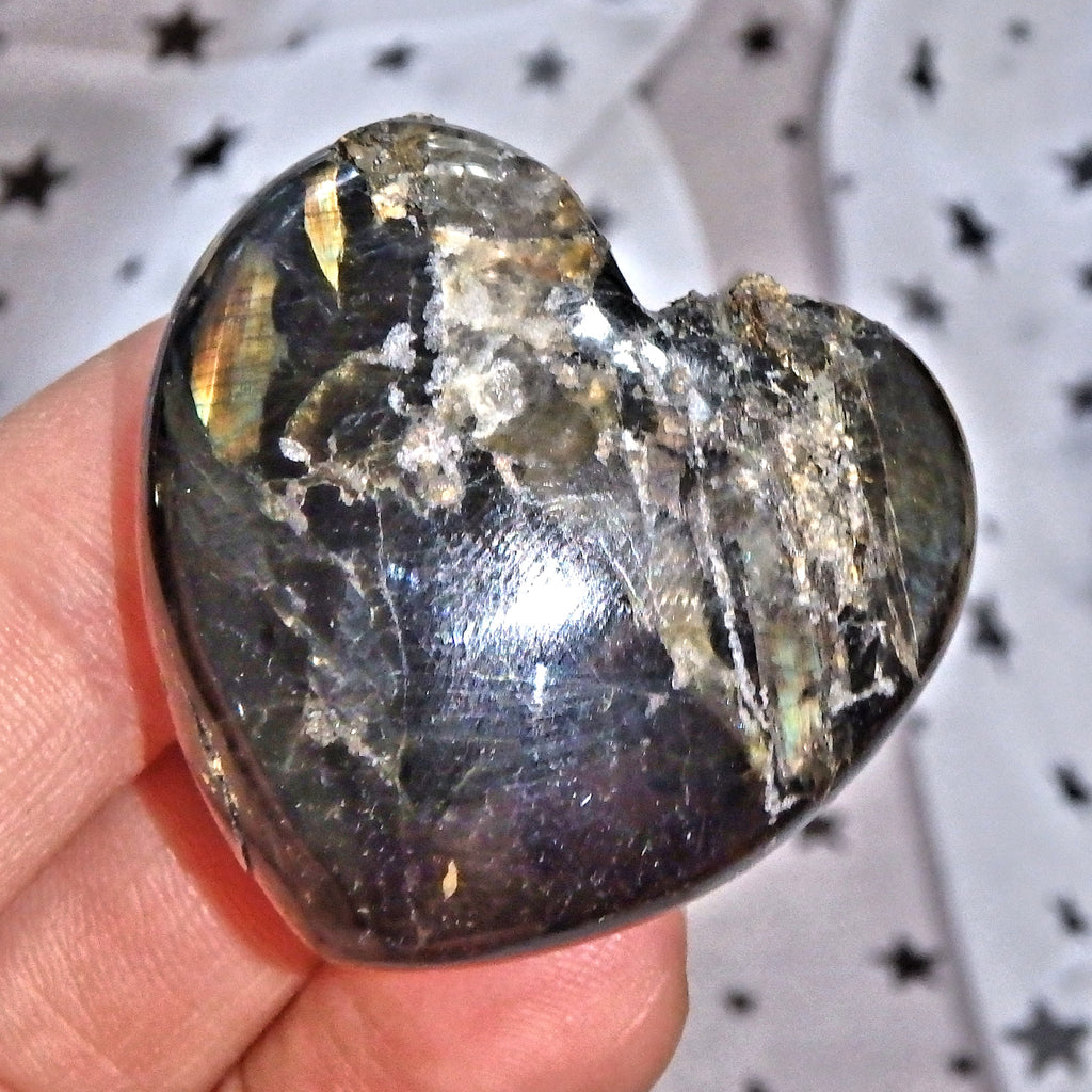 Genuine Greenland Nuummite Love Heart REDUCED 2 - Earth Family Crystals