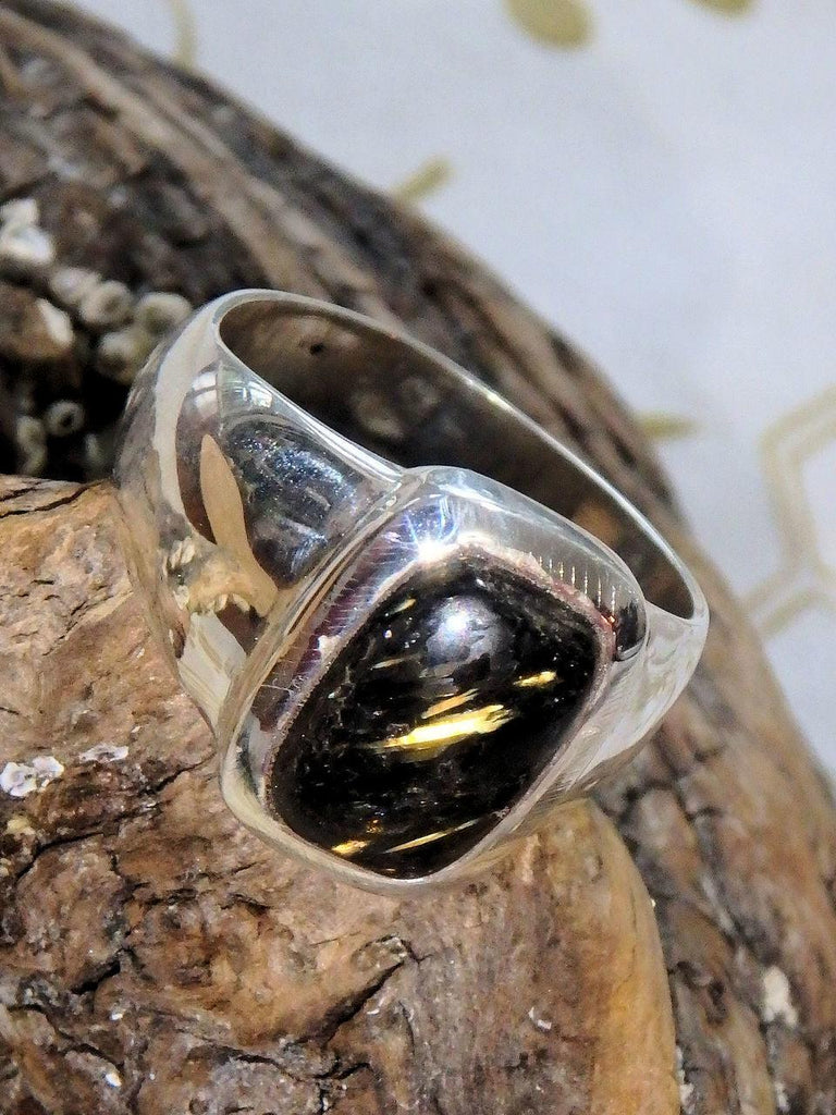 Pretty Flashes of Color Genuine Nuummite Ring in Sterling Silver (Size 9.5) REDUCED - Earth Family Crystals