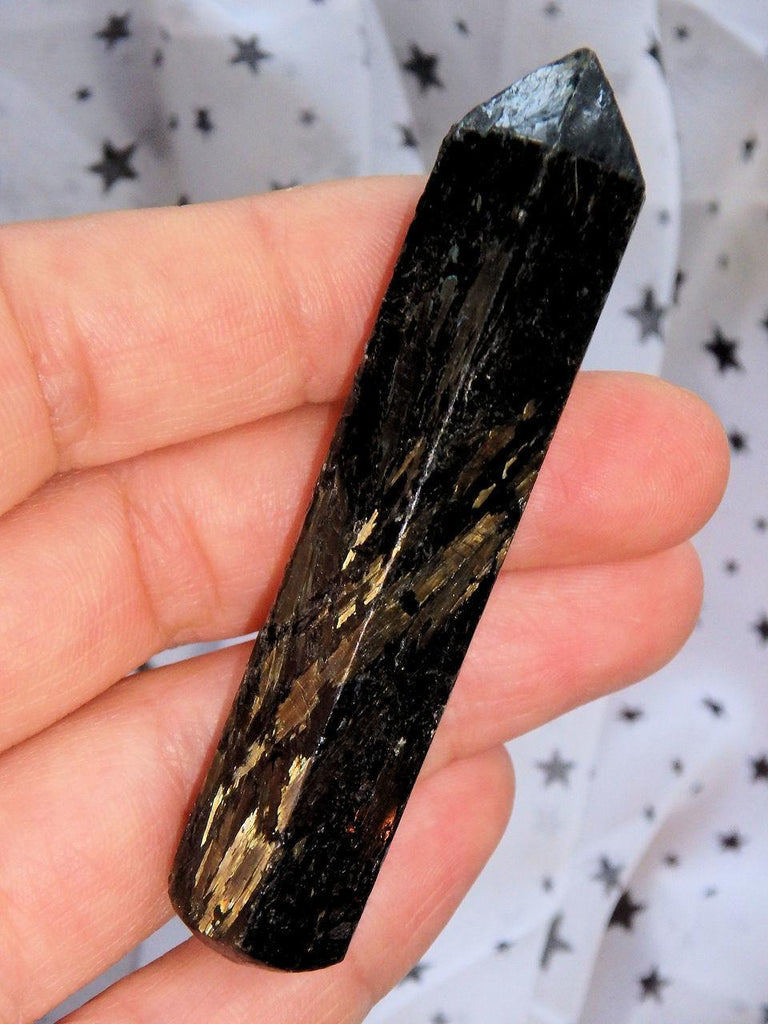 Genuine Nuummite Wand Carving! Ideal for Healing - Earth Family Crystals