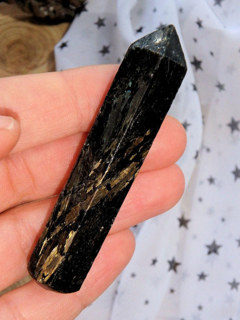 Genuine Nuummite Wand Carving! Ideal for Healing - Earth Family Crystals