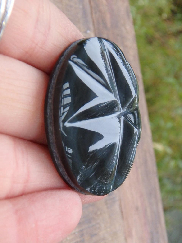 Lovely Blue Pattern Rainbow Obsidian Cabochon Perfect for Jewellery Making - Earth Family Crystals