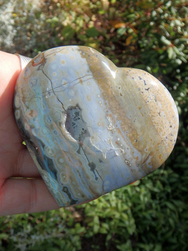 Orbs & Cave Ocean Jasper Love Heart - Earth Family Crystals
