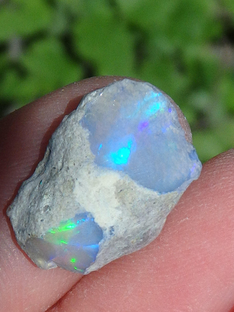 Grassy Green Sparkle Raw Opal Dainty Collectors Specimen From Ethiopia - Earth Family Crystals