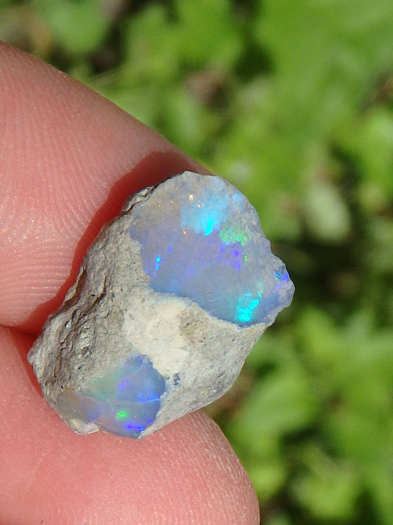 Grassy Green Sparkle Raw Opal Dainty Collectors Specimen From Ethiopia - Earth Family Crystals