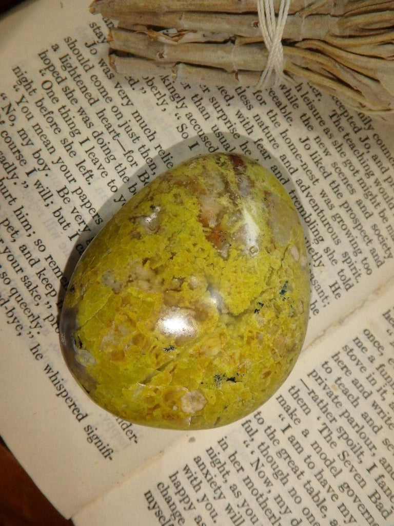 Vibrant Green Opal Palm Stone With Caves From Madagascar - Earth Family Crystals
