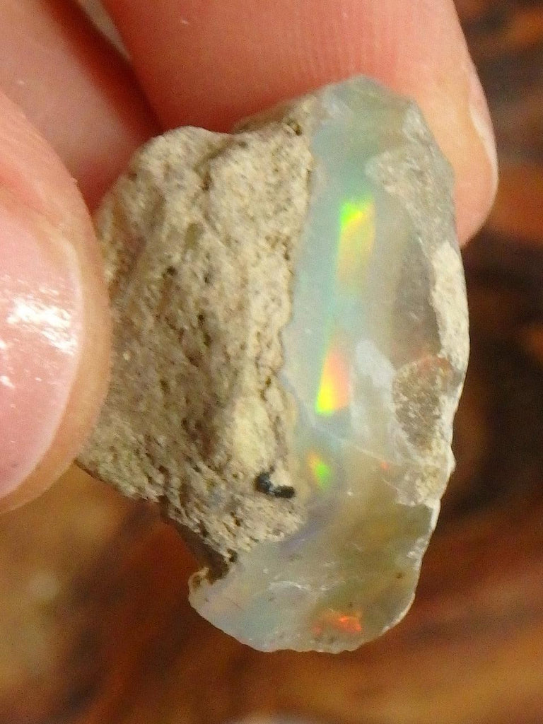 Swirls of Flash Ethiopian Opal Specimen - Earth Family Crystals
