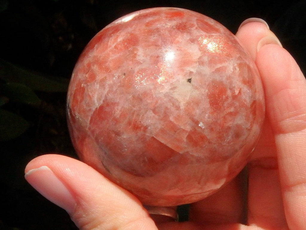 Glimmering Orange Sunstone Gemstone Sphere* - Earth Family Crystals