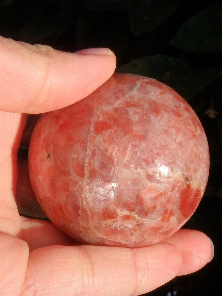 Glimmering Orange Sunstone Gemstone Sphere* - Earth Family Crystals