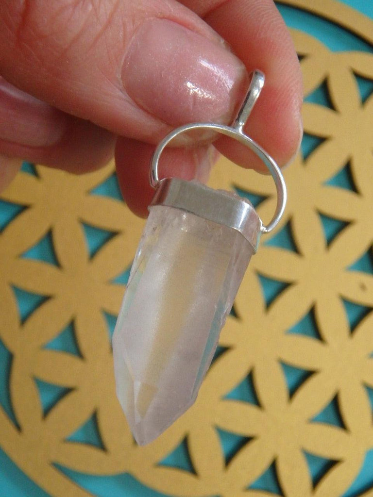 Raw & Natural Lemurian Seed Quartz Point Pendant In Sterling Silver (Includes Silver Chain) - Earth Family Crystals