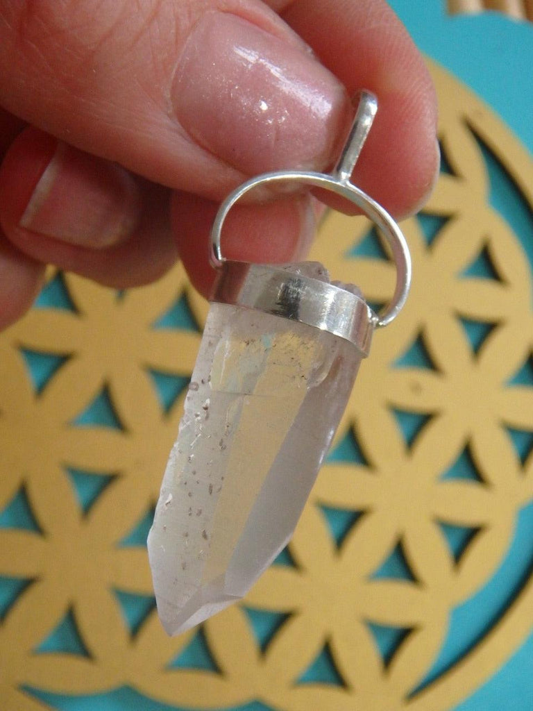 Raw & Natural Lemurian Seed Quartz Point Pendant In Sterling Silver (Includes Silver Chain) - Earth Family Crystals
