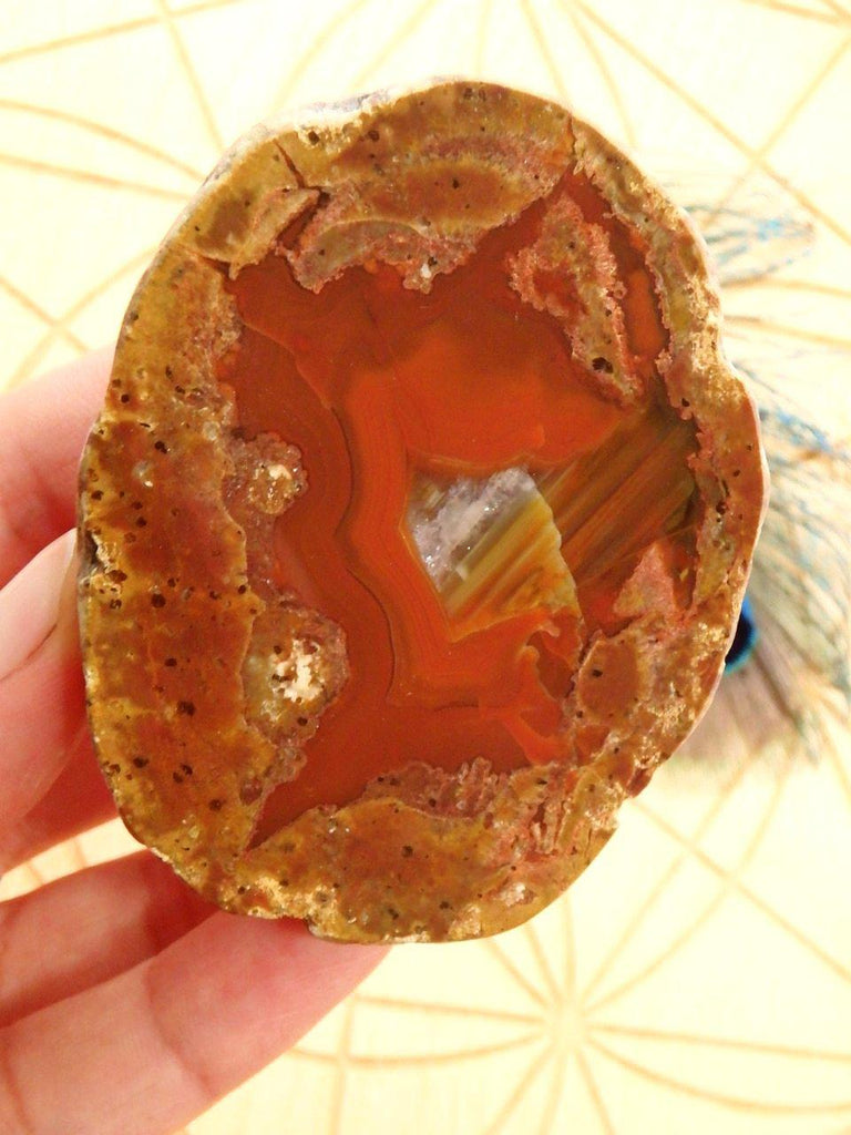 Unique Patterns Australian Agate Partially Polished Specimen - Earth Family Crystals