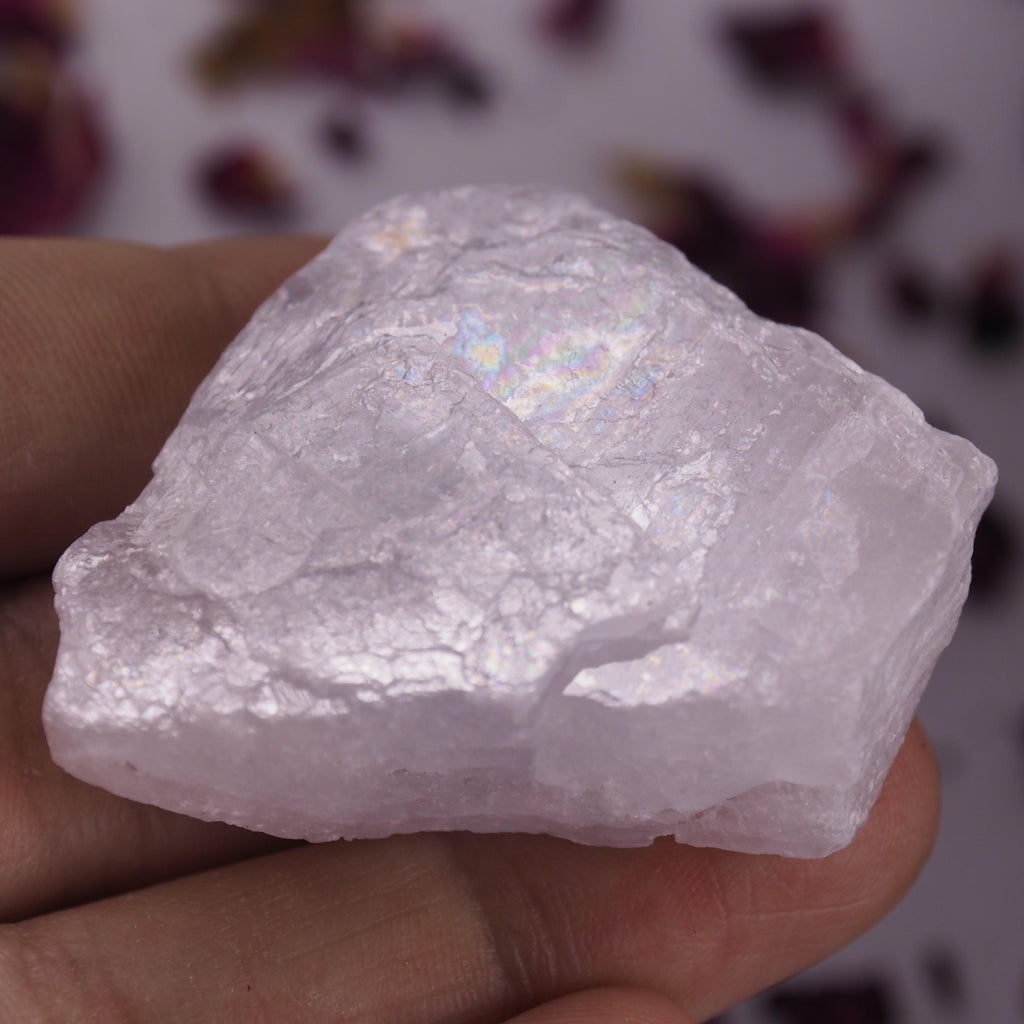 Lovely Rainbows Light Sky Blue Ohio Celestite Raw Specimen #1 - Earth Family Crystals