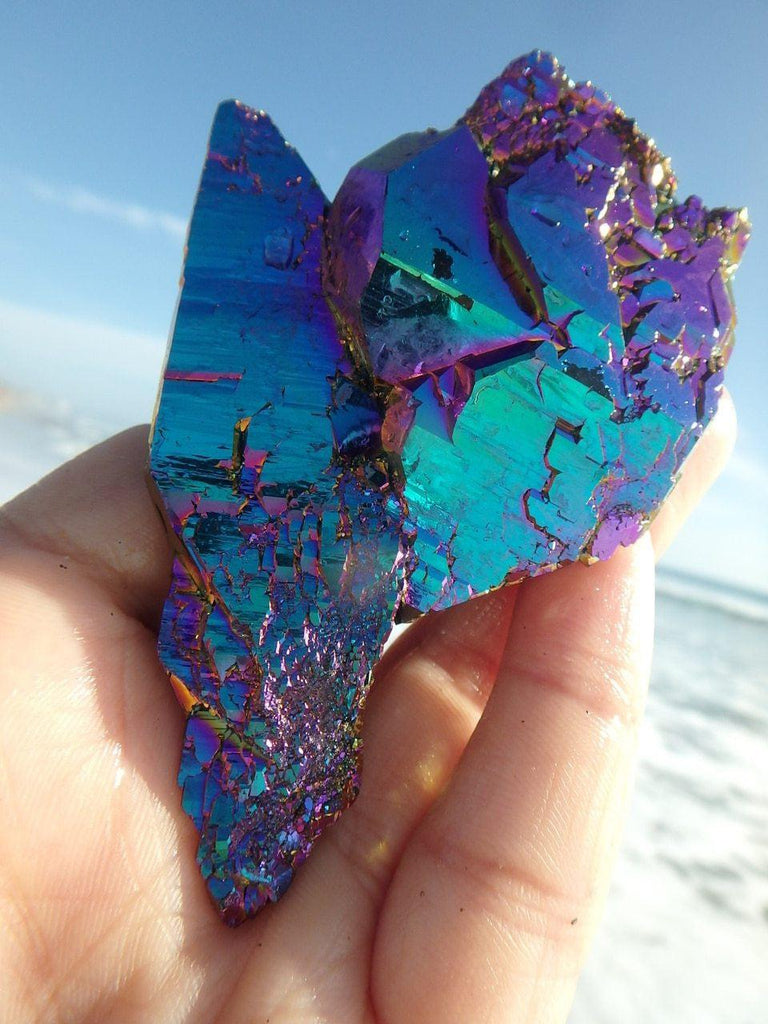 Absolutely Gorgeous! Self Healed RAINBOW TITANIUM QUARTZ SPECIMEN - Earth Family Crystals